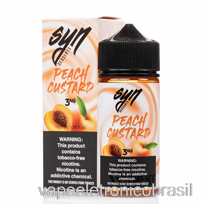 Vape Recarregável Creme De Pêssego - Syn Liquid - 100ml 3mg